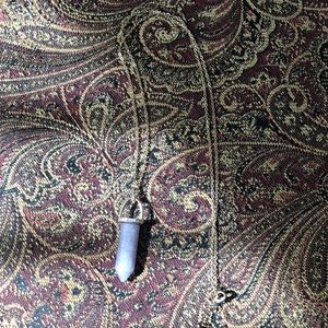 Quartz long chain necklace